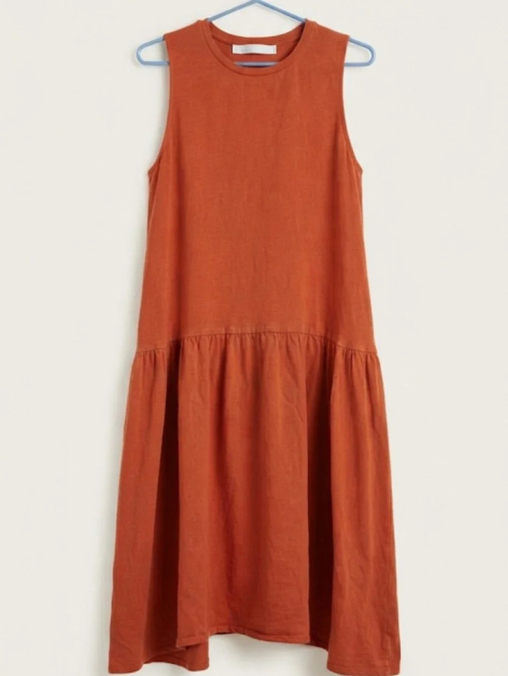People Easy Street Midi Dress, sleeveless Burnt Orange Size Small